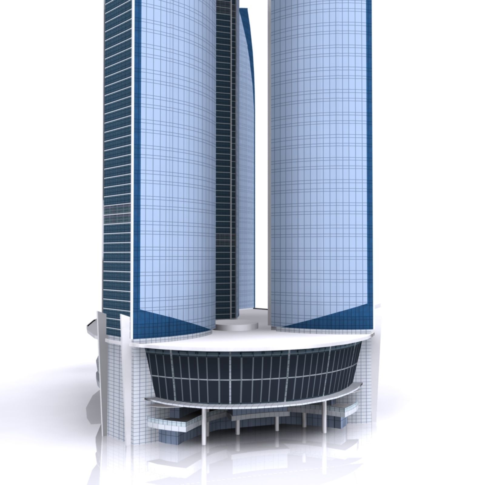 ETIHAD TOWER 3d Model  Low Poly Low-poly 3D model_8