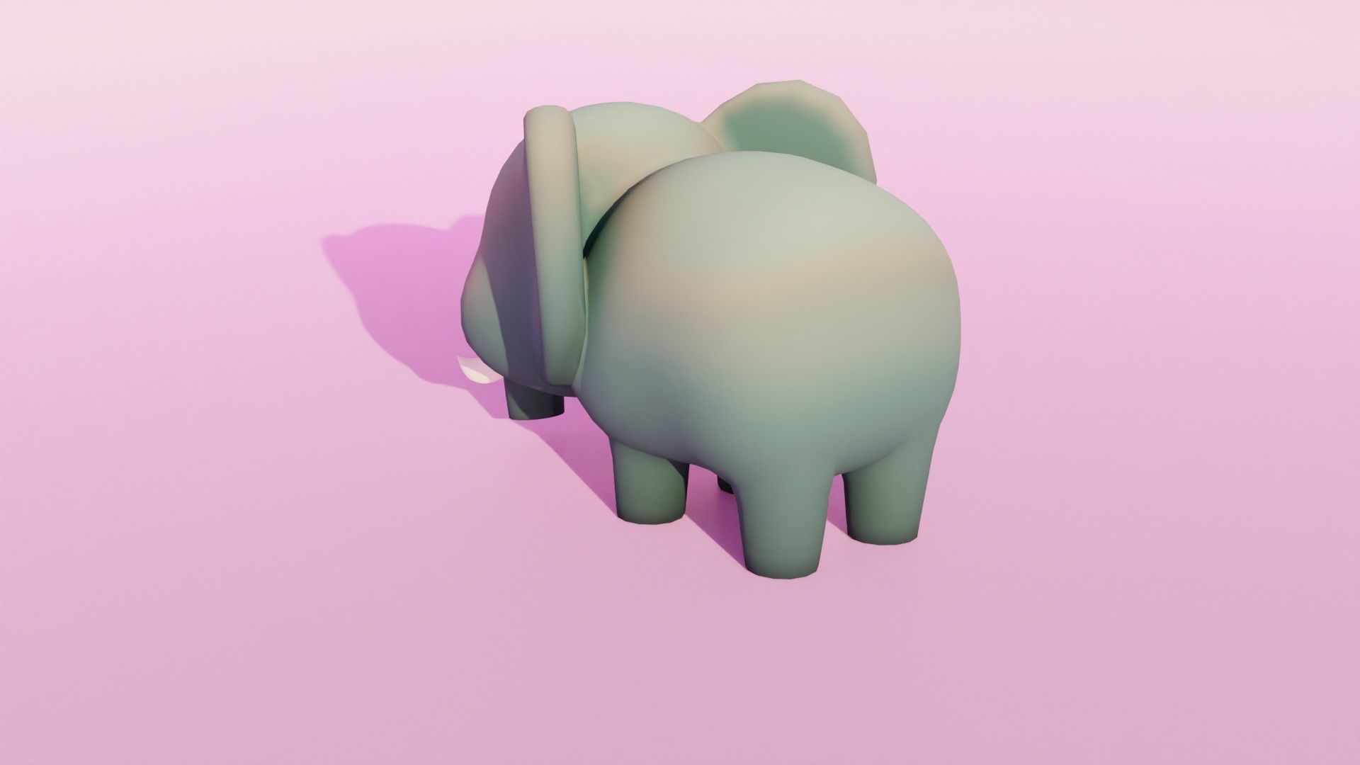 Cute Elephant 3D model_1