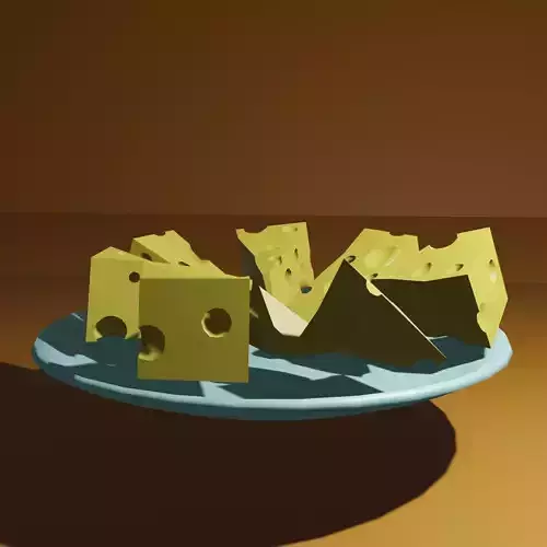3d cheese for cartoons