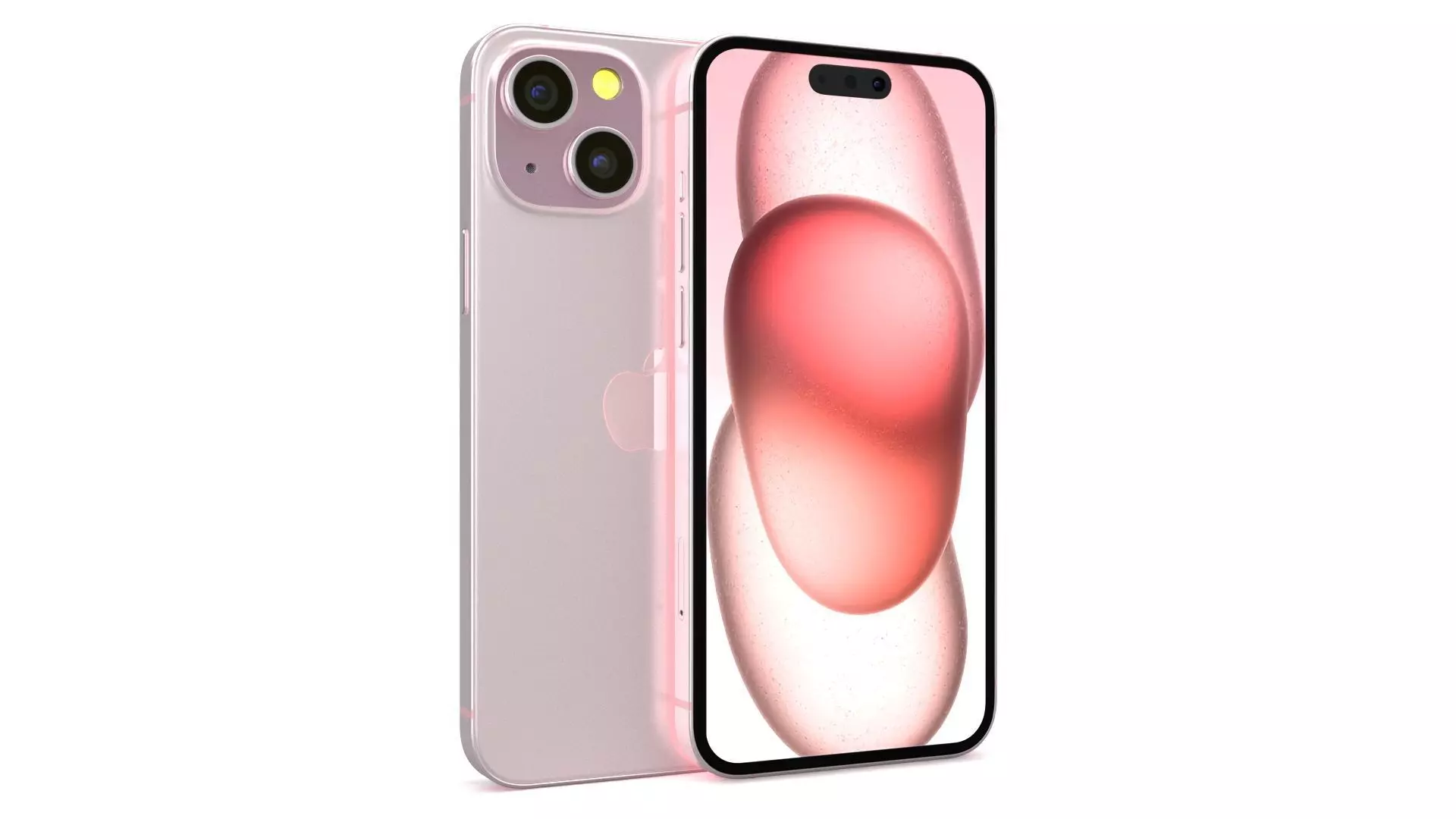 Apple iPhone 15 Pink Low-poly 3D model_0