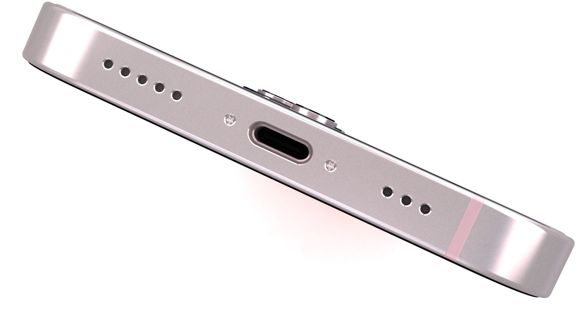 Apple iPhone 15 Pink Low-poly 3D model_19