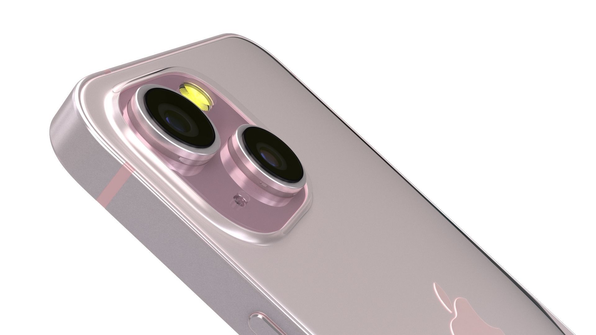 Apple iPhone 15 Pink Low-poly 3D model_13