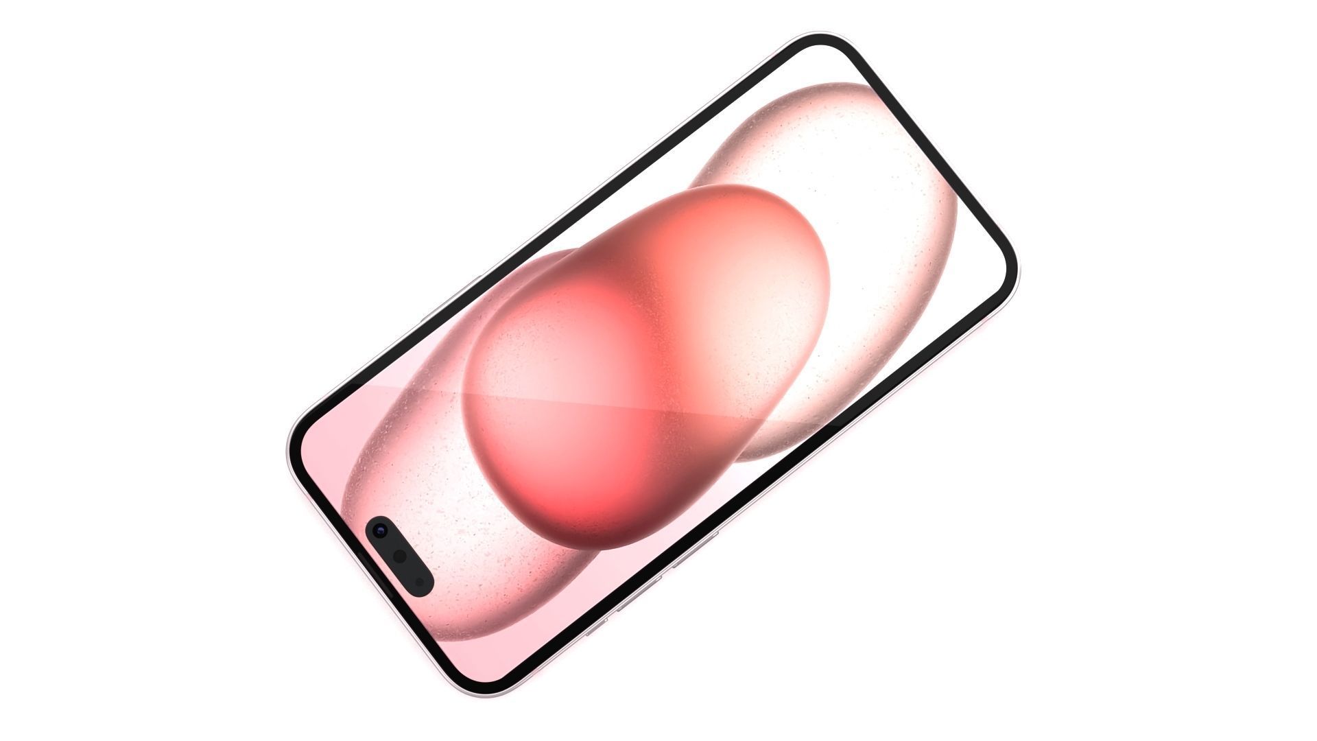 Apple iPhone 15 Pink Low-poly 3D model_6