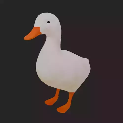 White Duck Free low-poly 3D model
