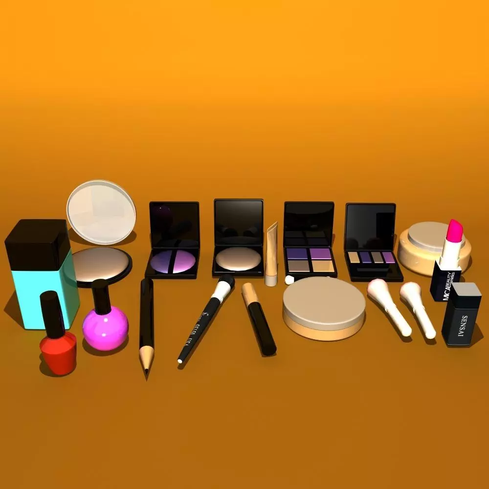 Cosmetics Makeup Item 3d Model 3D model_0