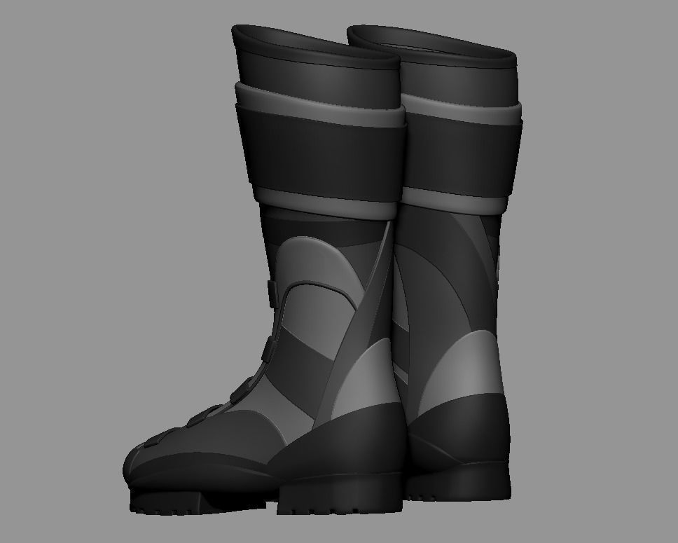 SuperHero Boots 2 3D print model_3