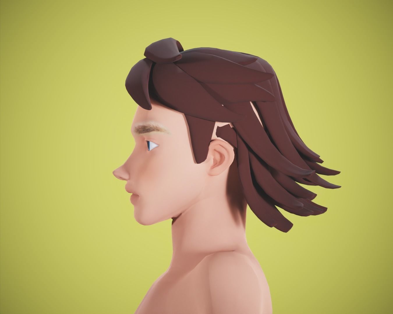 cartoon rigged  boy Low-poly 3D model_4