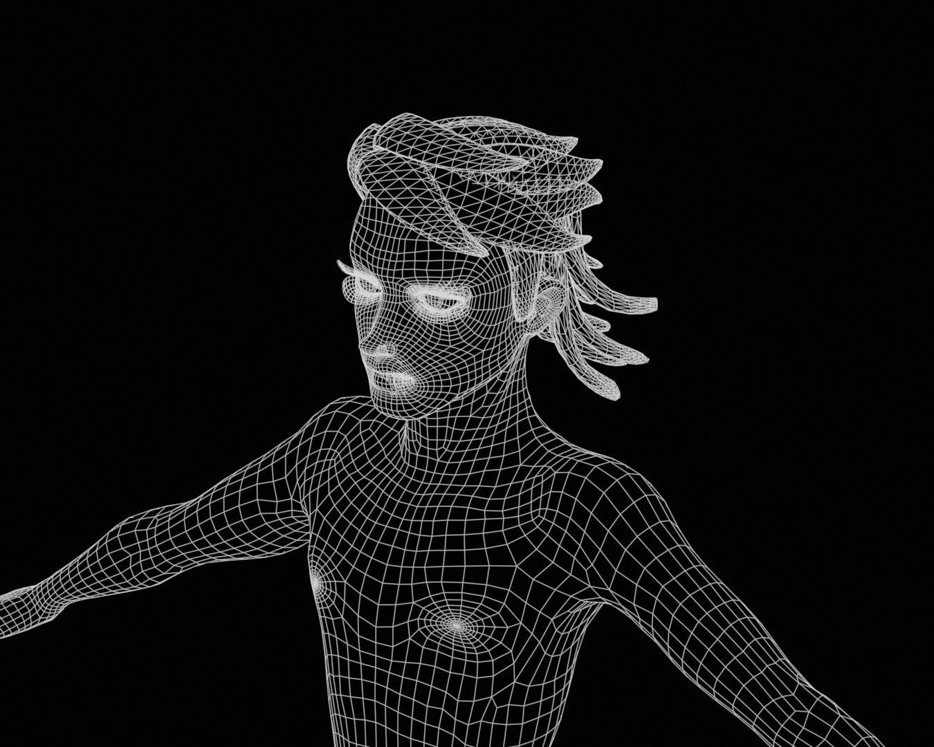 cartoon rigged  boy Low-poly 3D model_8