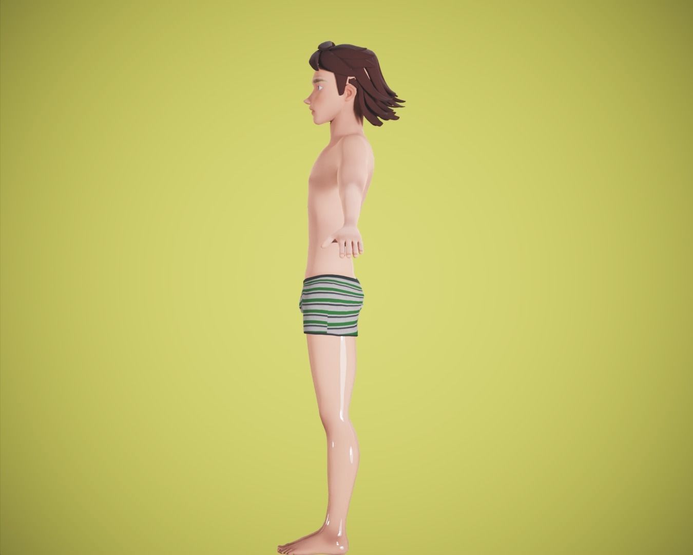 cartoon rigged  boy Low-poly 3D model_3