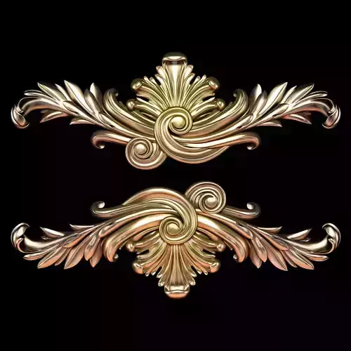 Classic carved horizontal trim in Baroque style