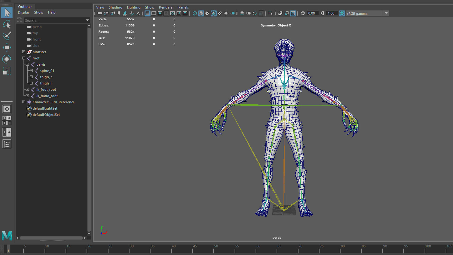 Monster 3 Low-poly 3D model_29