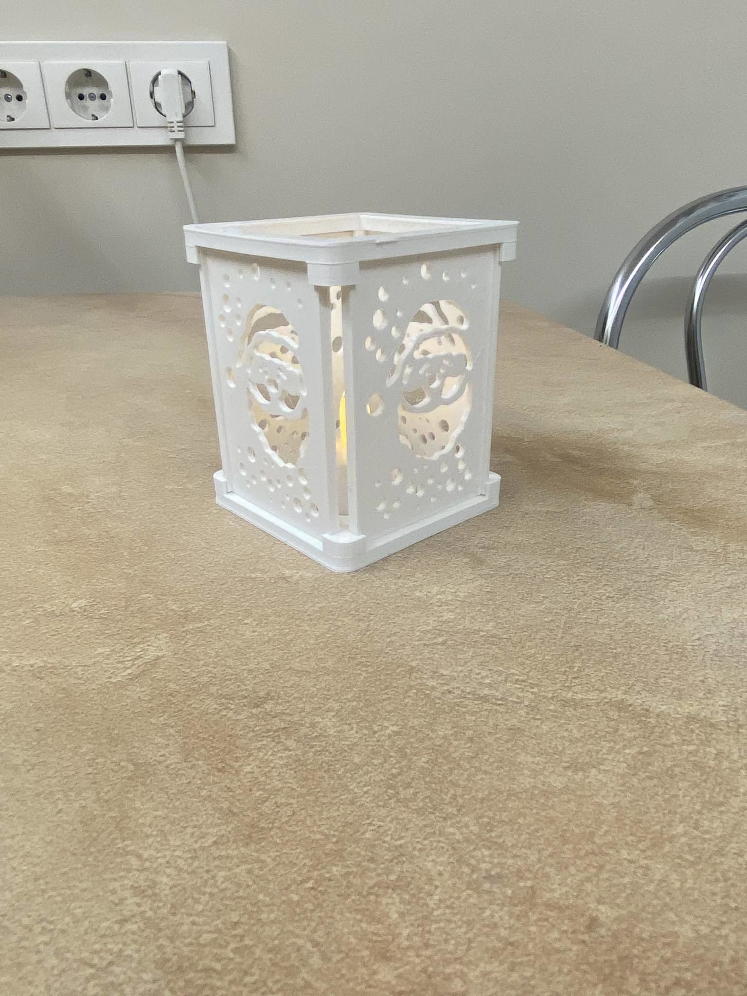 Christmas tealight holder decoration 3D print model_7