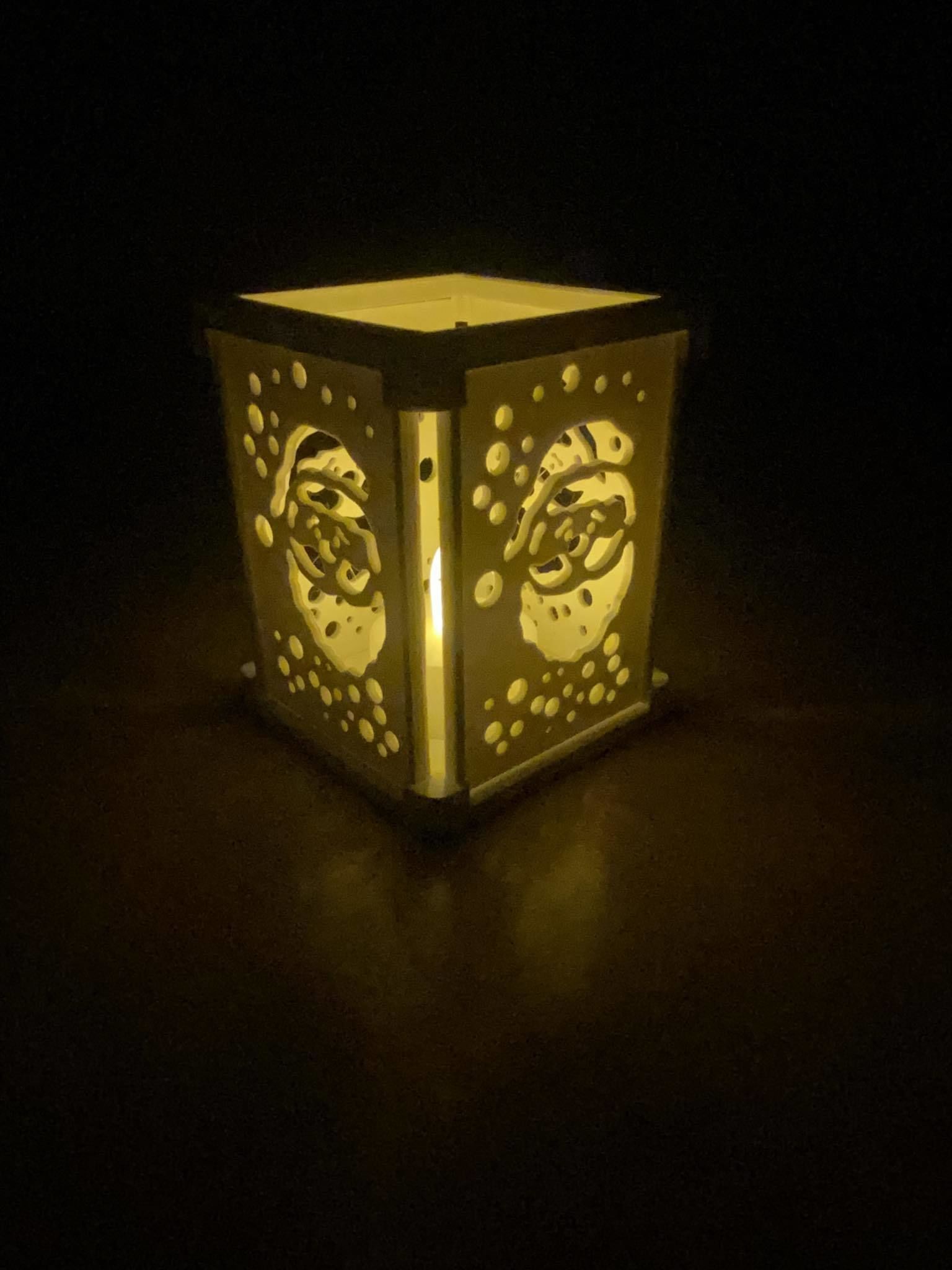 Christmas tealight holder decoration 3D print model_2