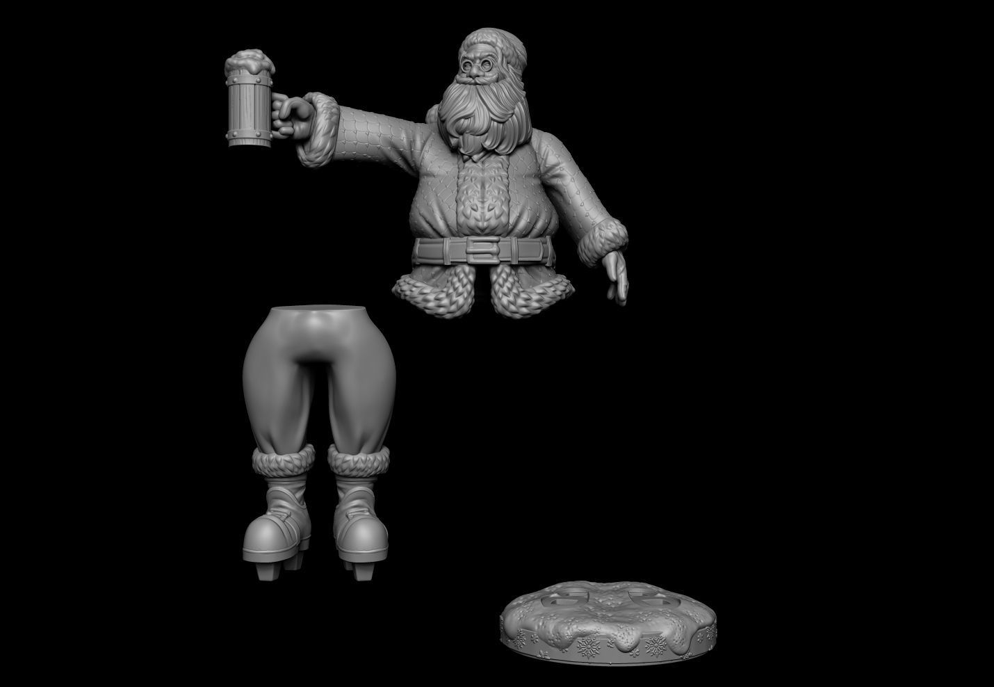 Stylized Santa Claus 2 3D print model_5