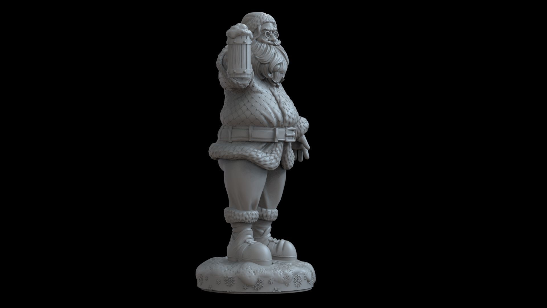 Stylized Santa Claus 2 3D print model_3