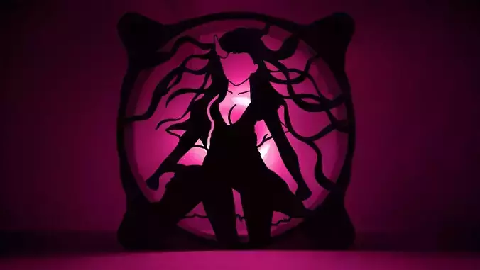 Demon Slayer Nezuko PC fan cover 3D print model
