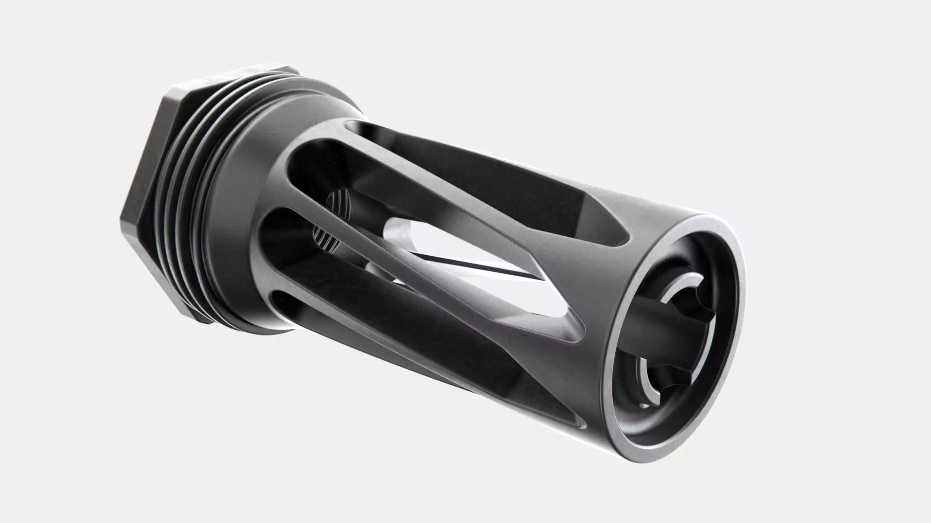 Muzzle brake OSS MK-2 5x56 NATO - High-poly 3D model_0