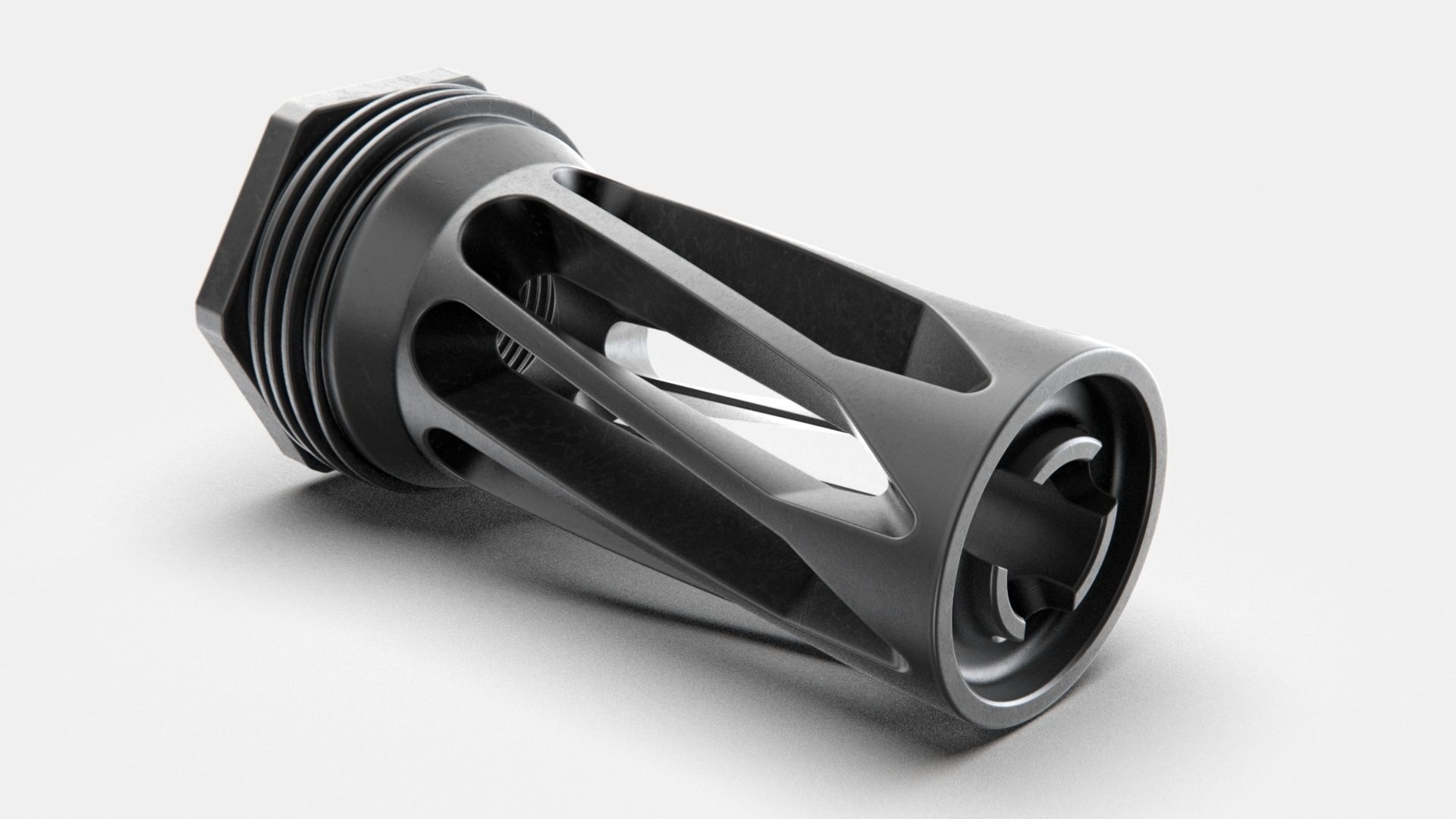 Muzzle brake OSS MK-2 5x56 NATO - High-poly 3D model_4