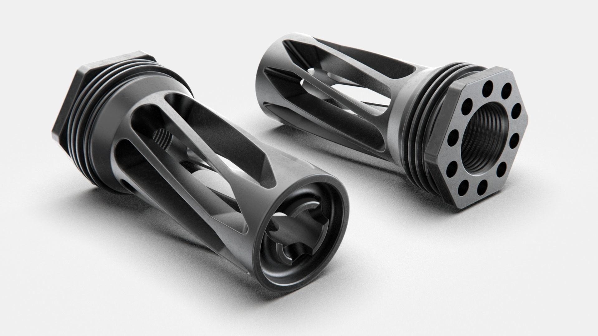 Muzzle brake OSS MK-2 5x56 NATO - High-poly 3D model_5