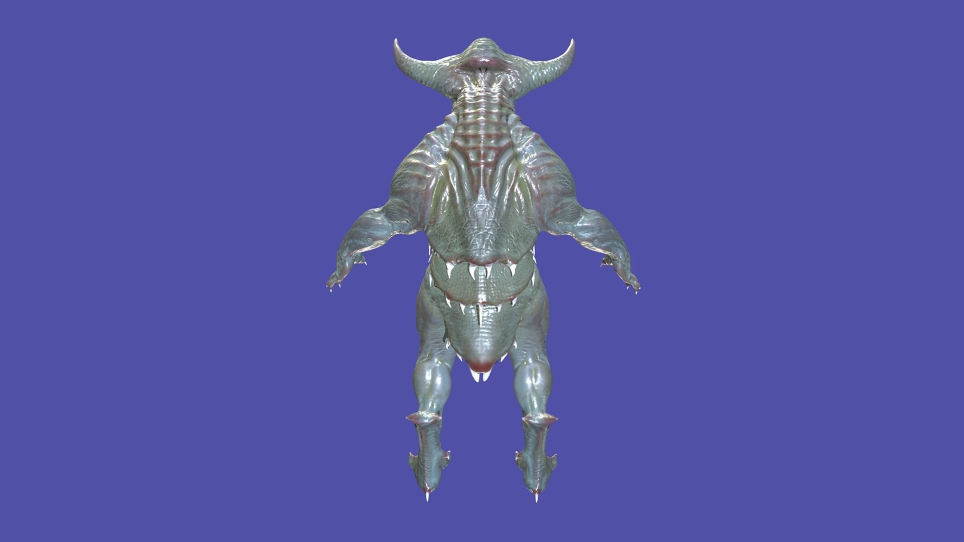 Swamp Creature Low-poly 3D model_7