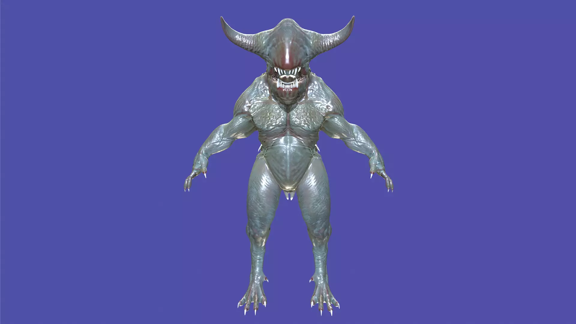 Swamp Creature Low-poly 3D model_0