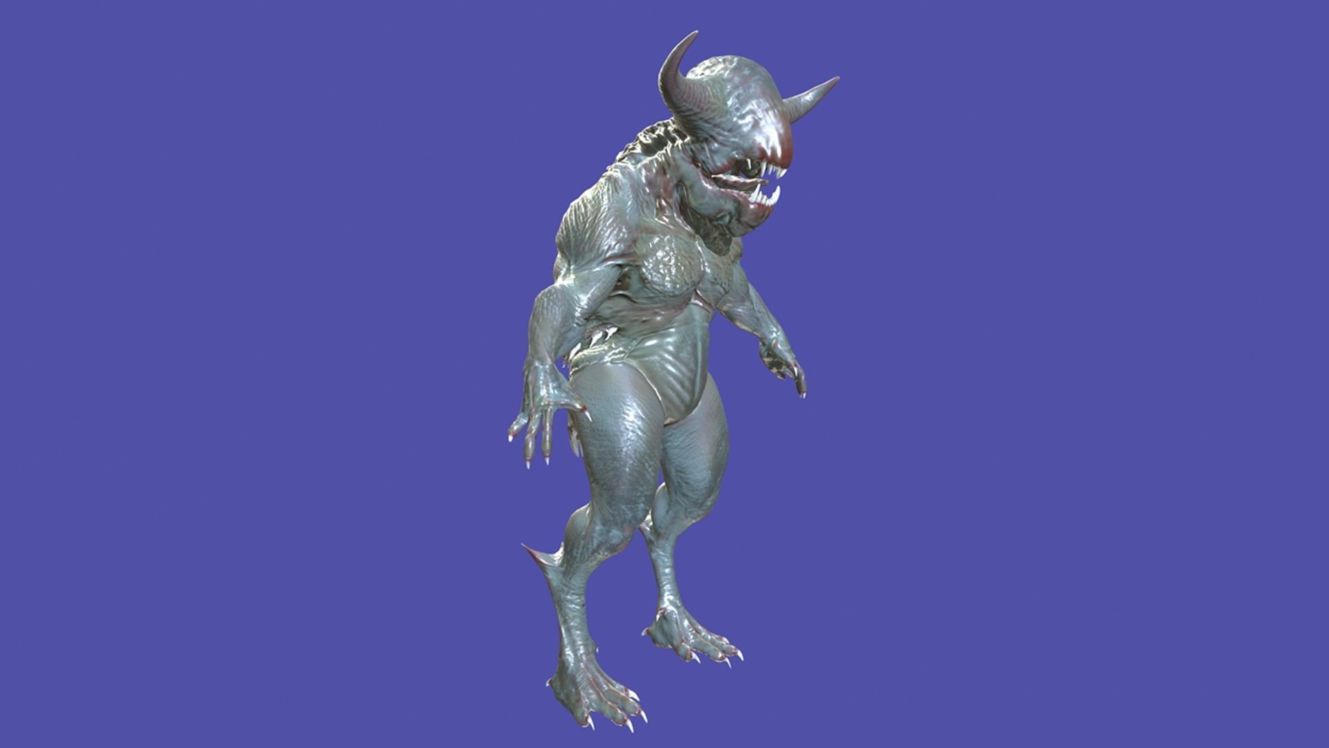 Swamp Creature Low-poly 3D model_4