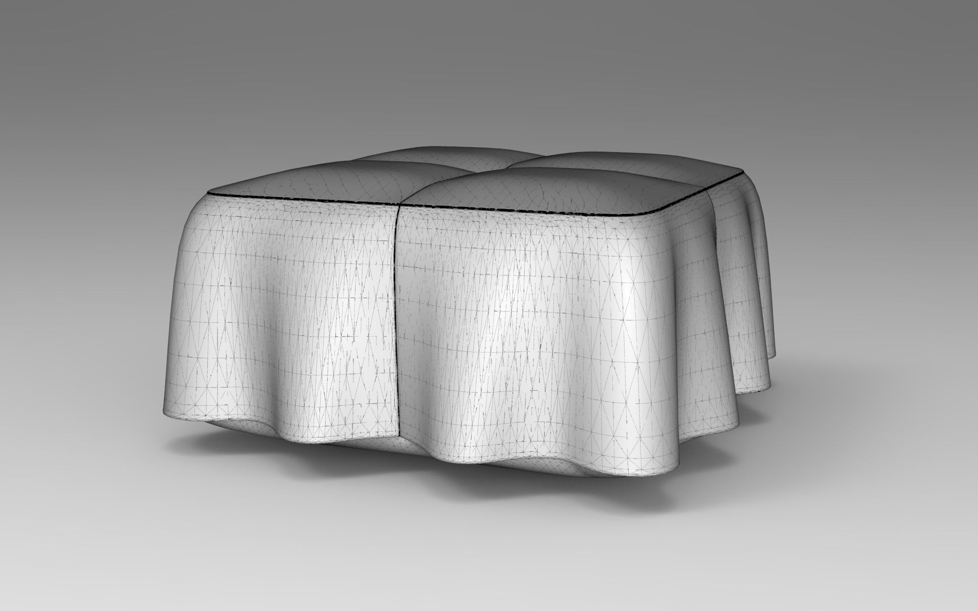 Moj Pouf Low-poly 3D model_6