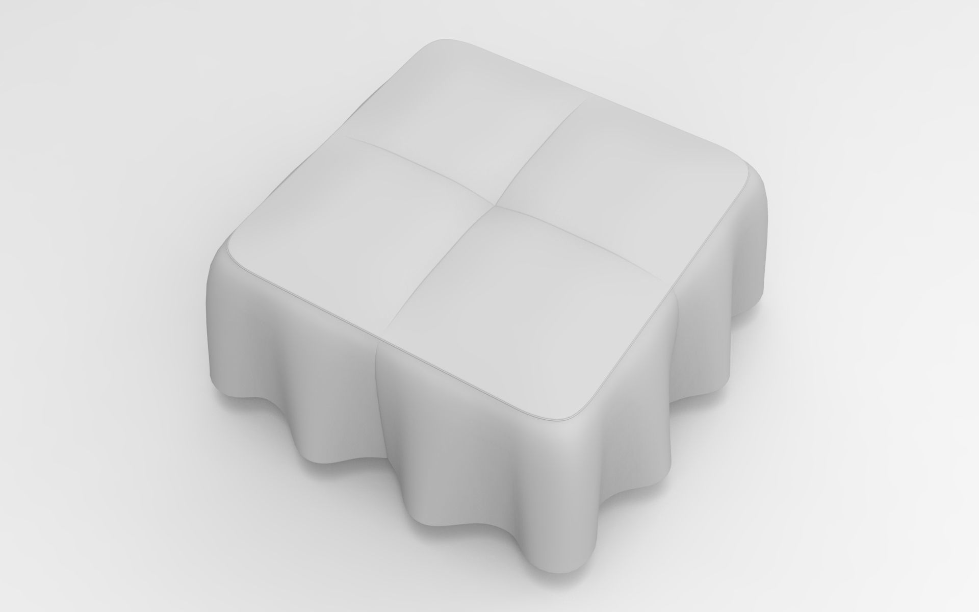 Moj Pouf Low-poly 3D model_7