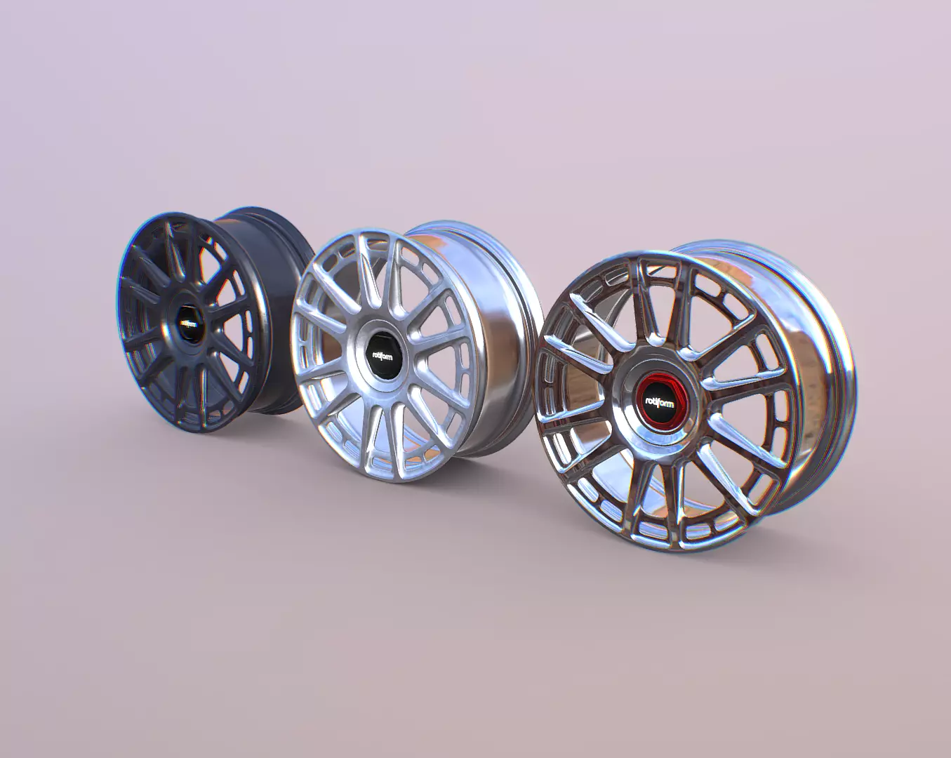 Wheel Rotiform OZR Schwarz Rim 3D model_0