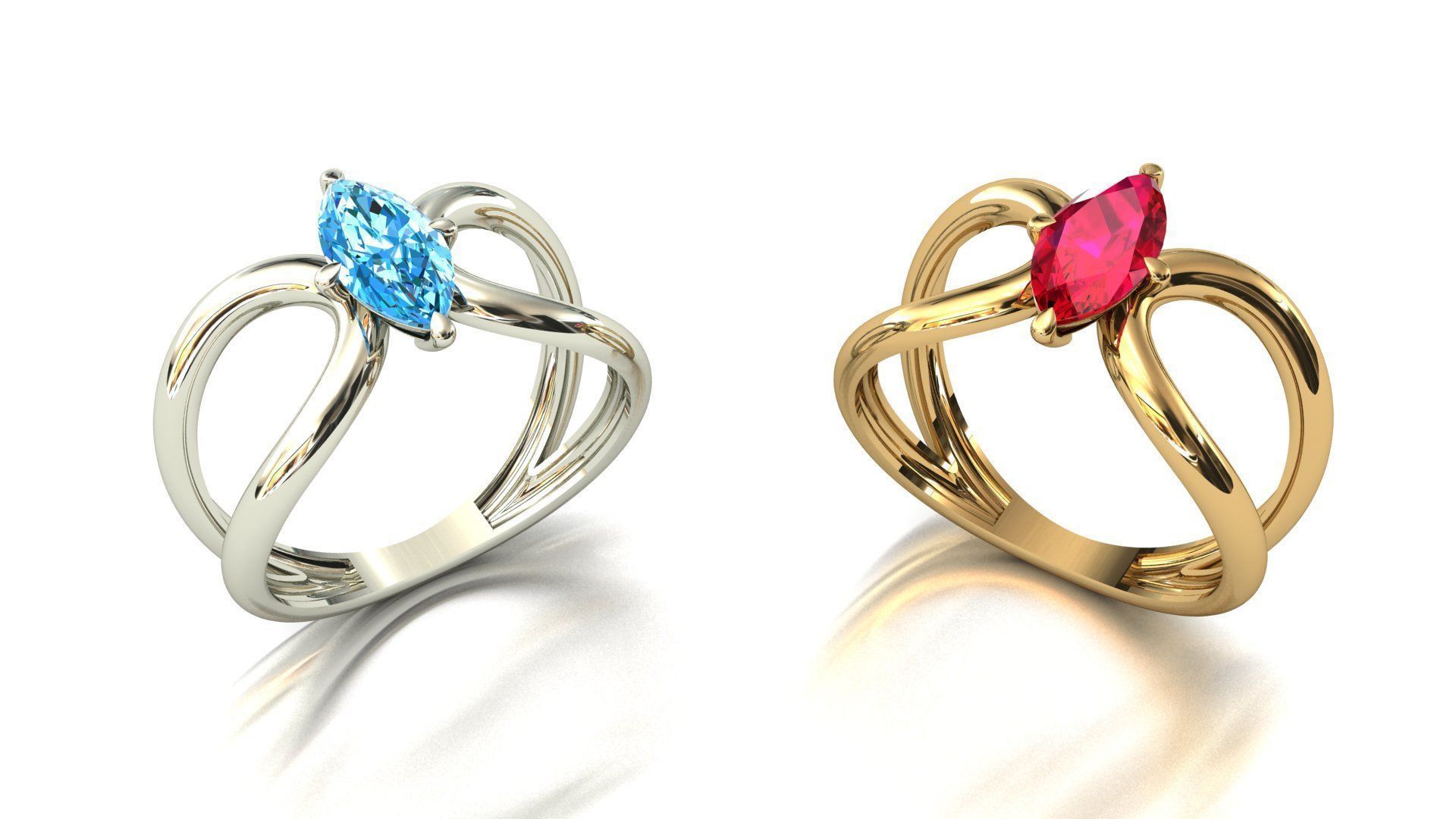 princess ring 3D print model_3