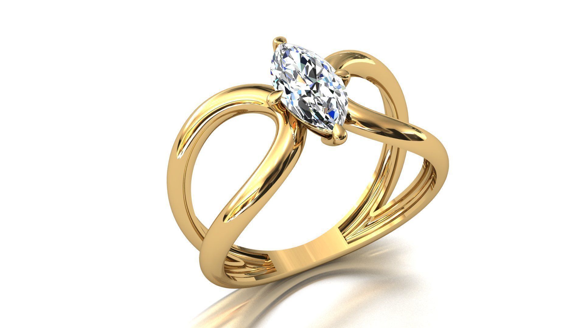 princess ring 3D print model_2