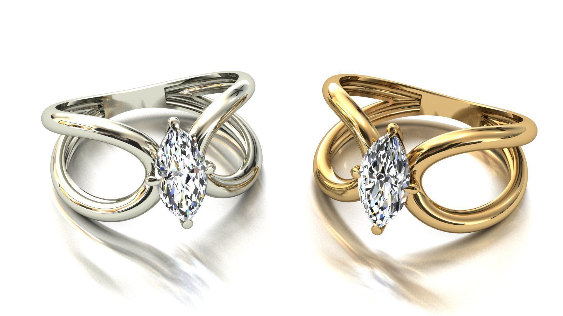 princess ring 3D print model_6