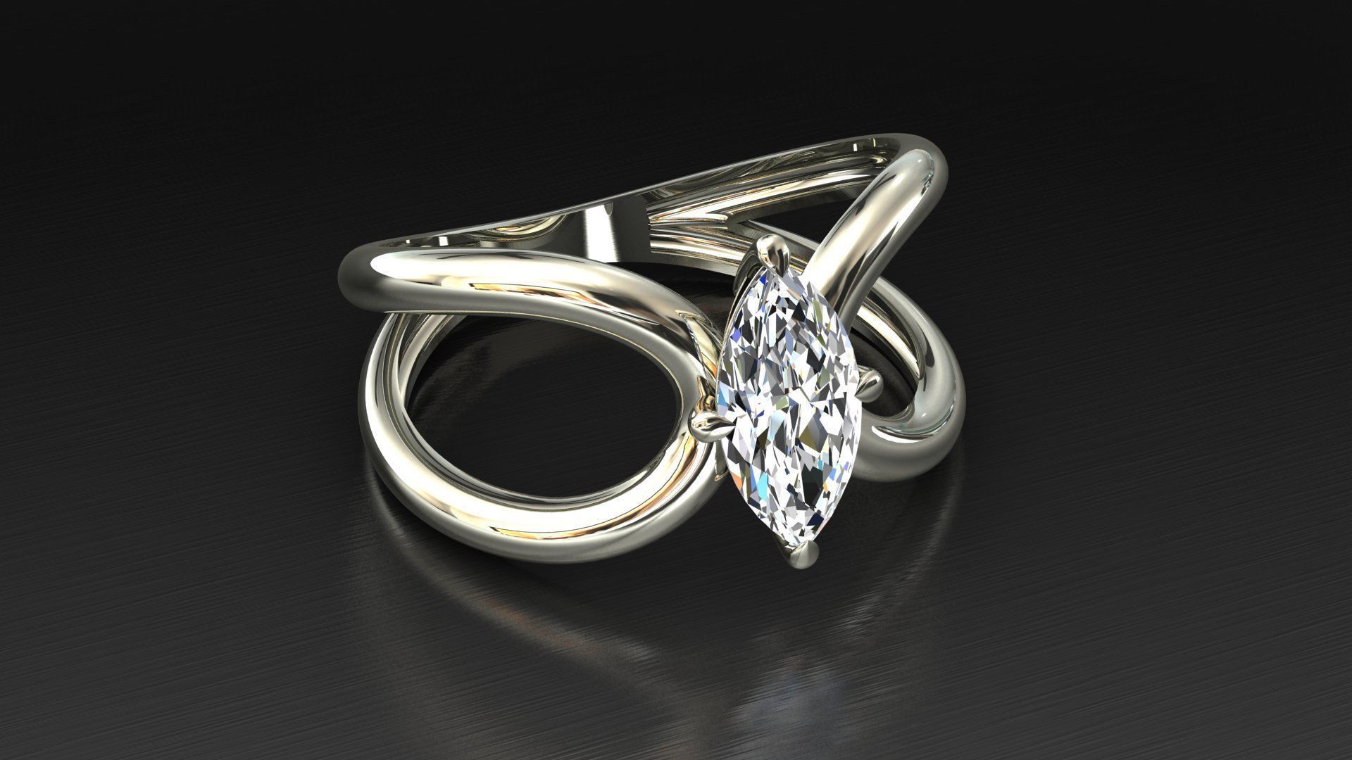 princess ring 3D print model_4