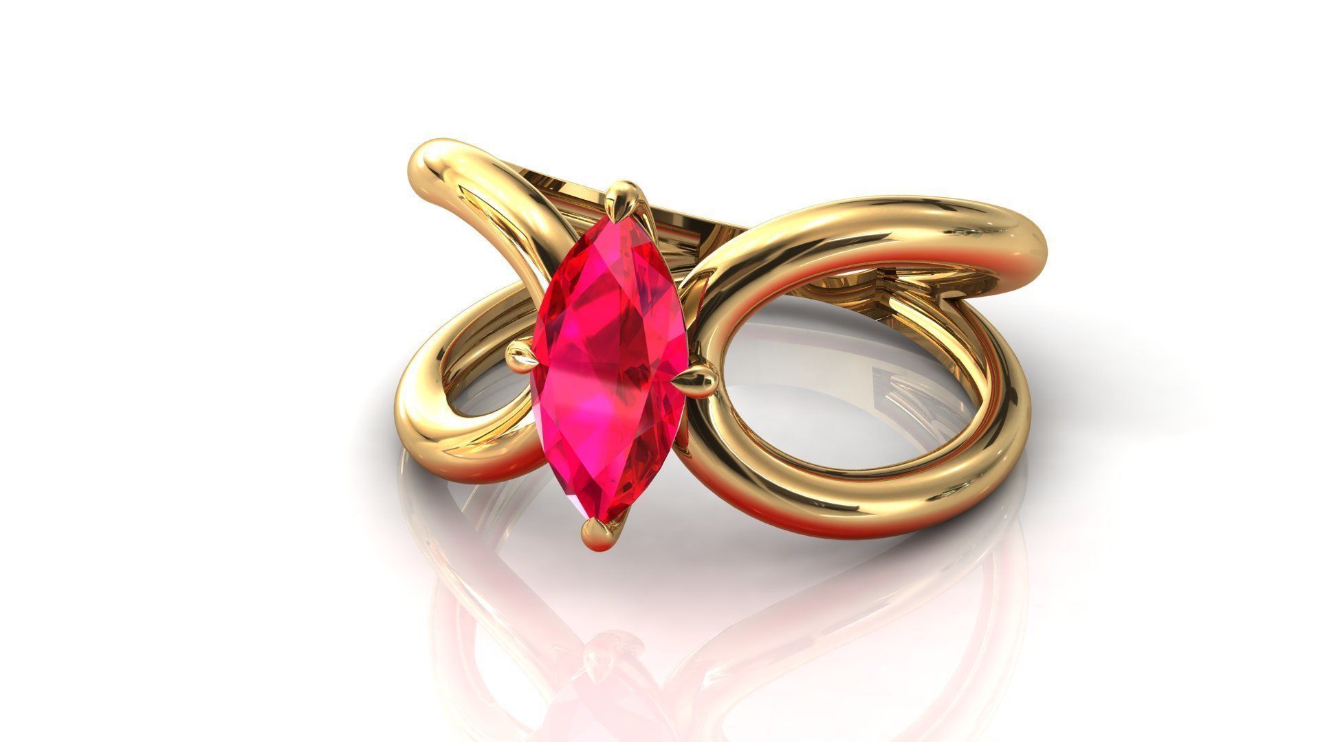 princess ring 3D print model_5