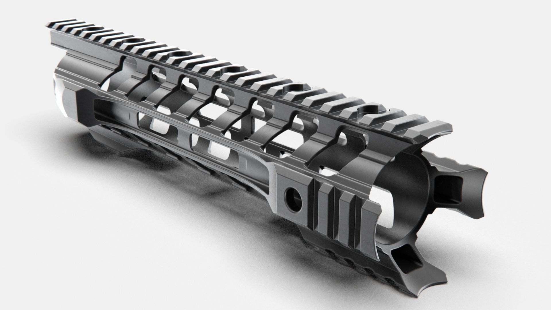 Handguard night rail - highpoly - NATO - AR15 - M4A1 3D model_6