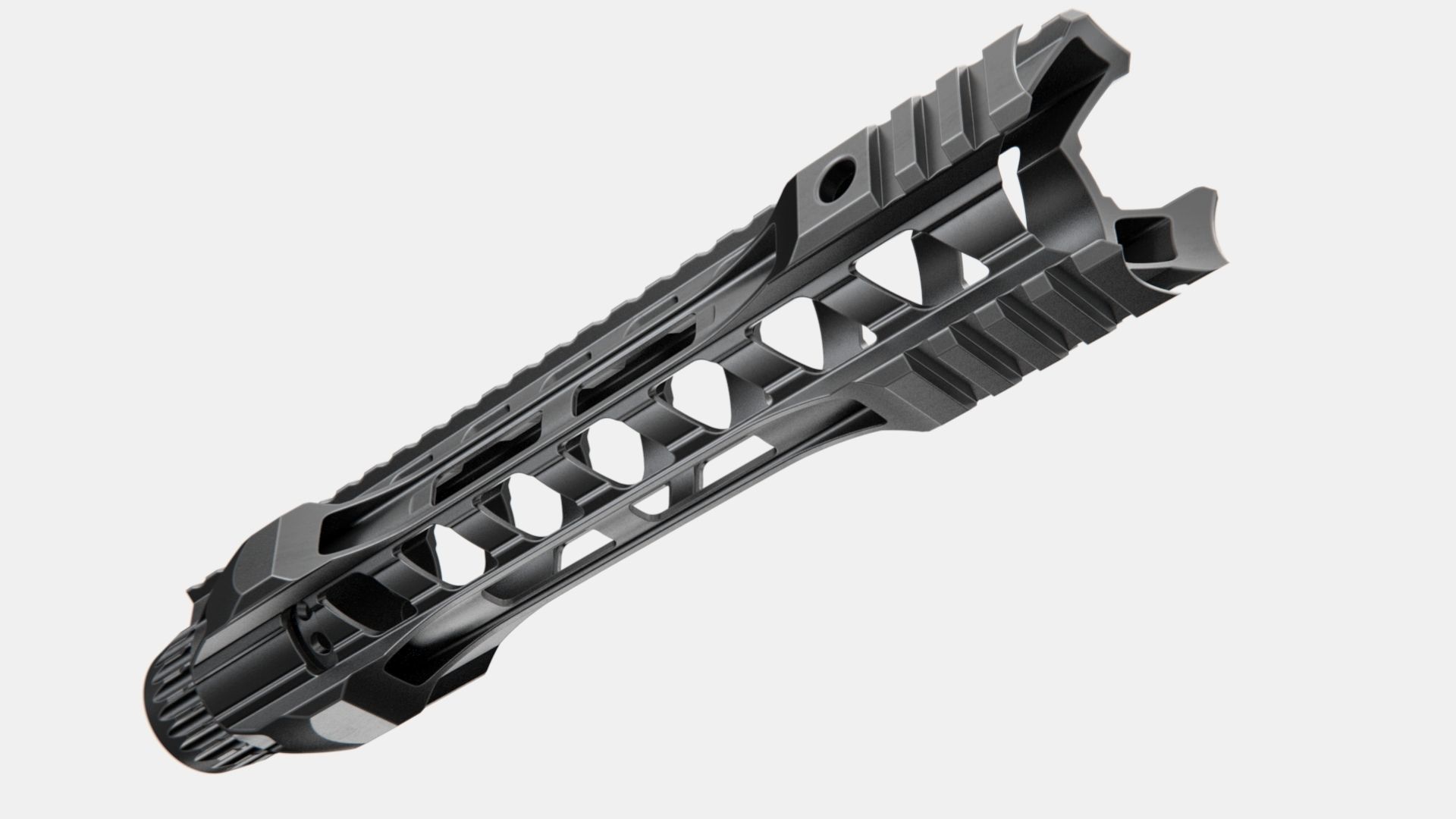 Handguard night rail - highpoly - NATO - AR15 - M4A1 3D model_5
