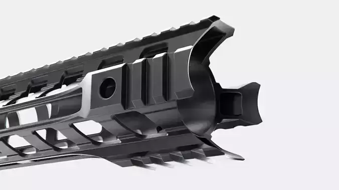 Handguard night rail - highpoly - NATO - AR15 - M4A1 3D model