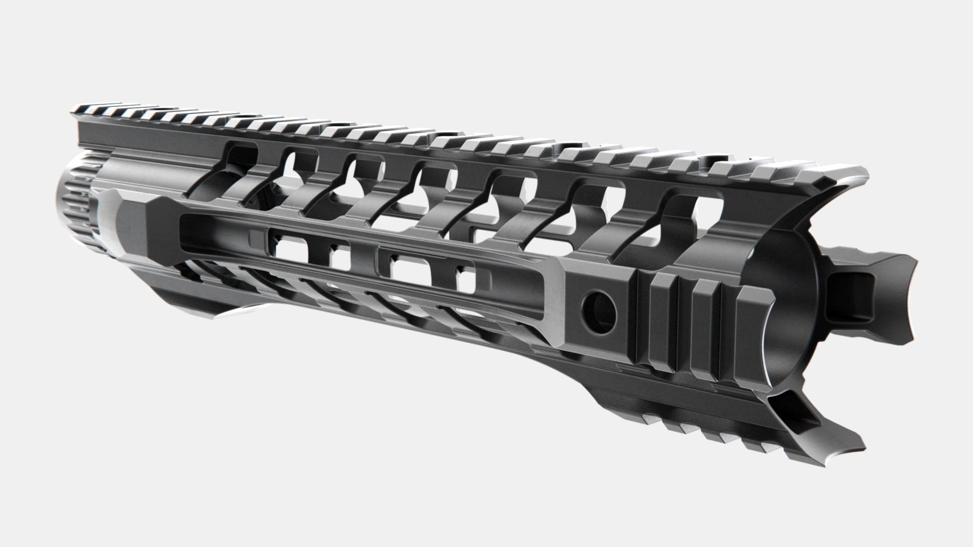 Handguard night rail - highpoly - NATO - AR15 - M4A1 3D model_1