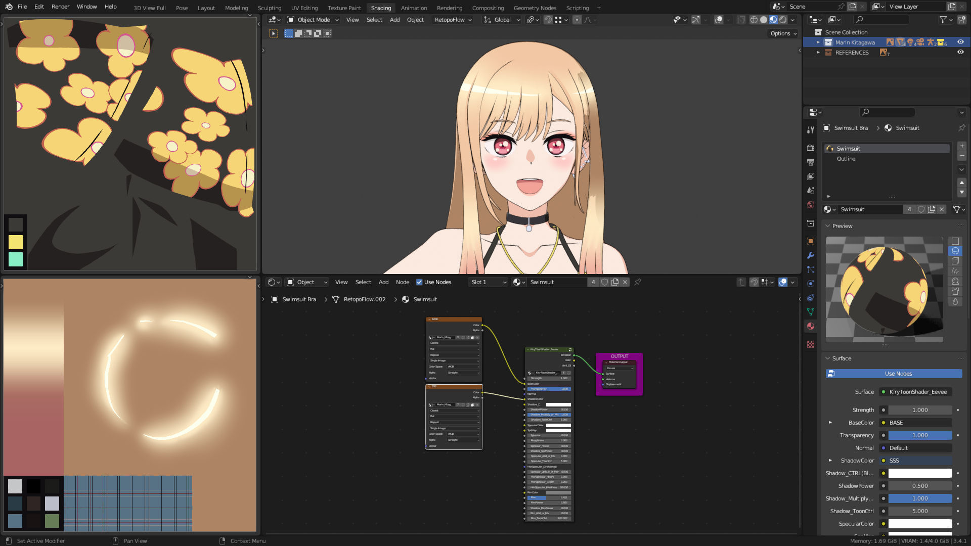 Marin Kitagawa - My Dress Up Darling - 3D Model Blender Low-poly 3D model_15