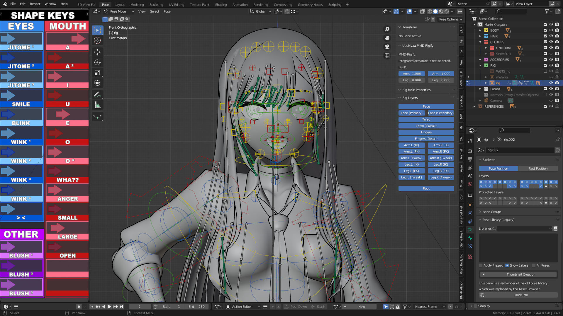 Marin Kitagawa - My Dress Up Darling - 3D Model Blender Low-poly 3D model_14