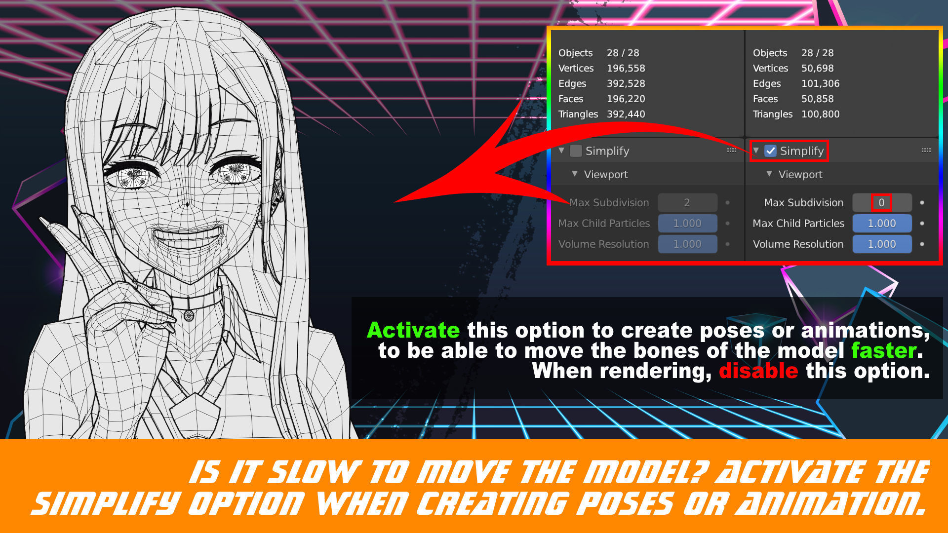 Marin Kitagawa - My Dress Up Darling - 3D Model Blender Low-poly 3D model_2