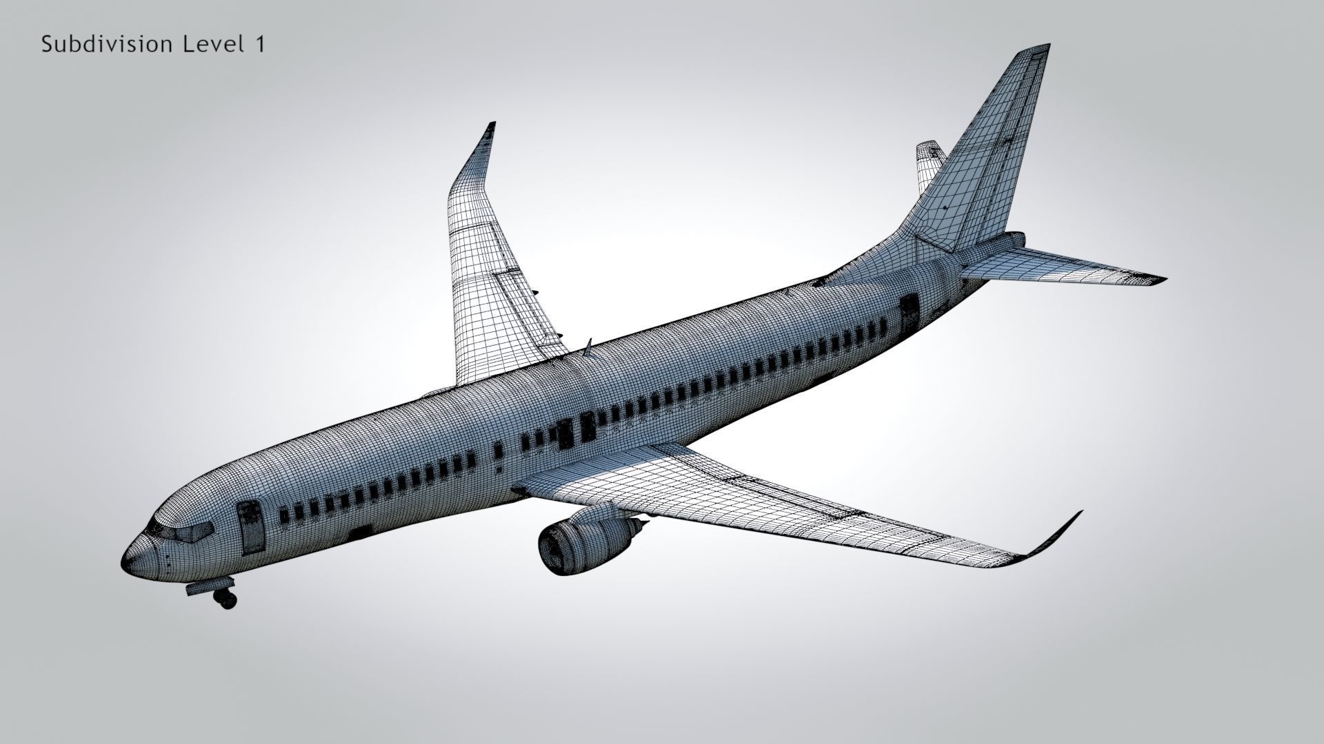 Boeing 737-800 Delta Airlines Low-poly 3D model_25