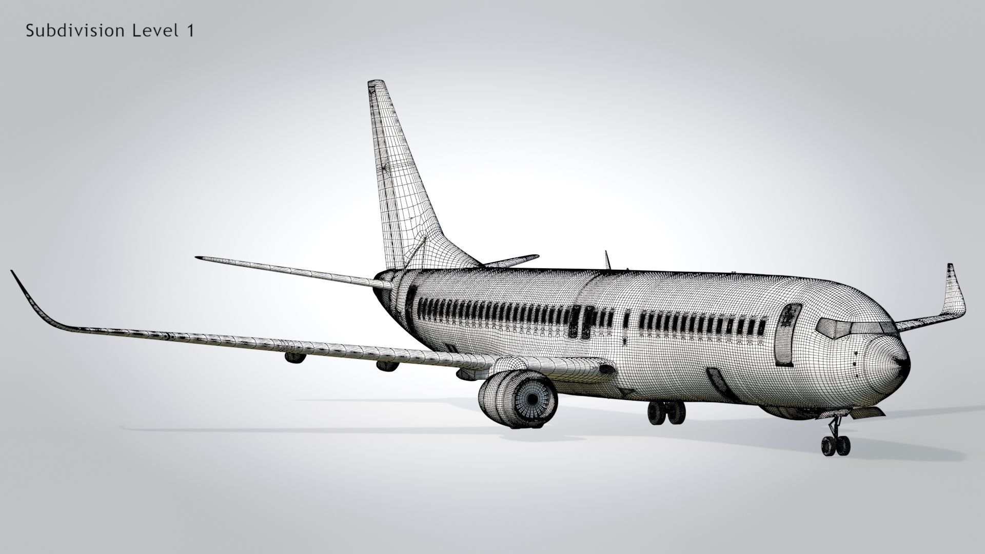 Boeing 737-800 Delta Airlines Low-poly 3D model_15