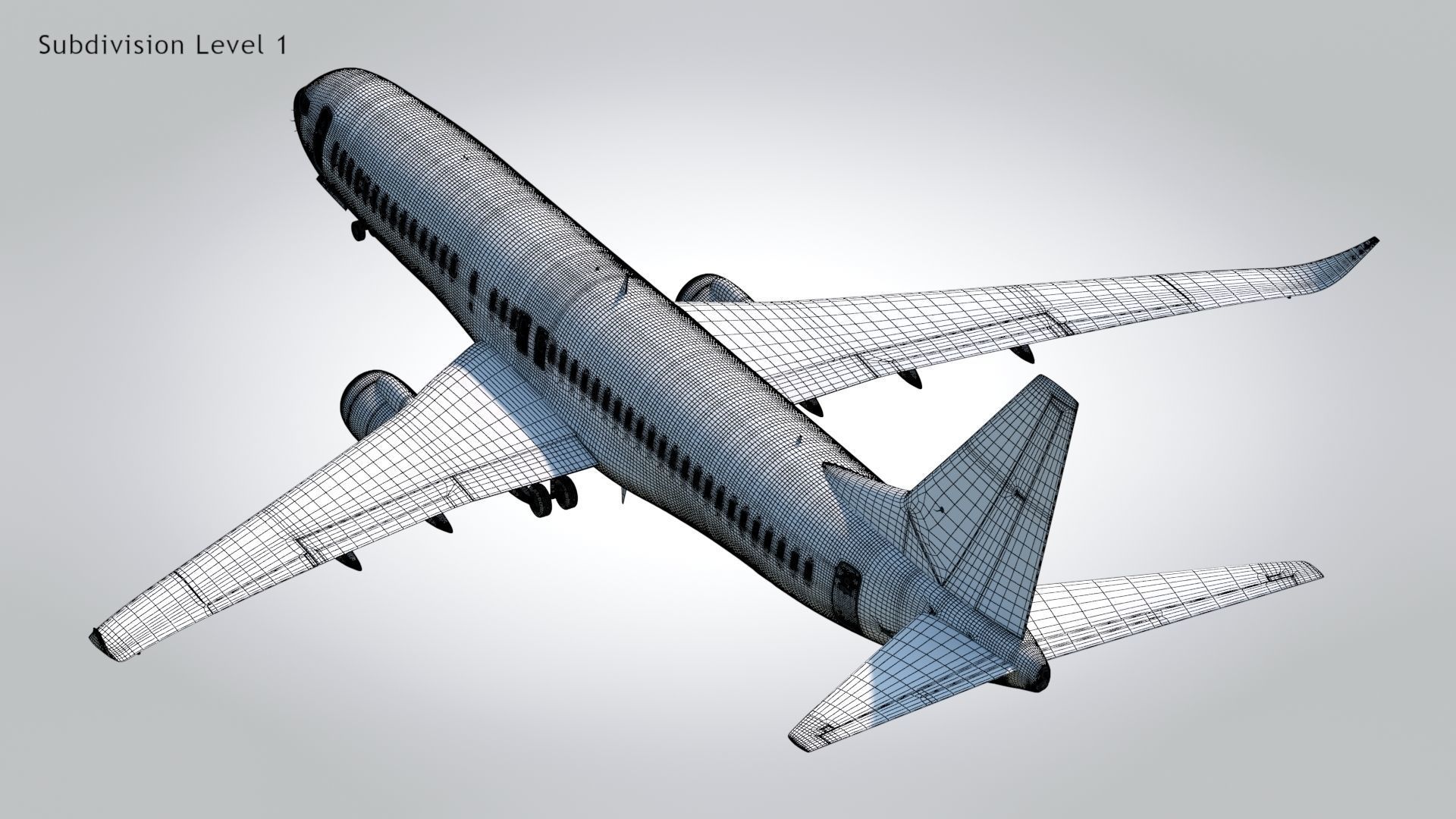 Boeing 737-800 Delta Airlines Low-poly 3D model_19