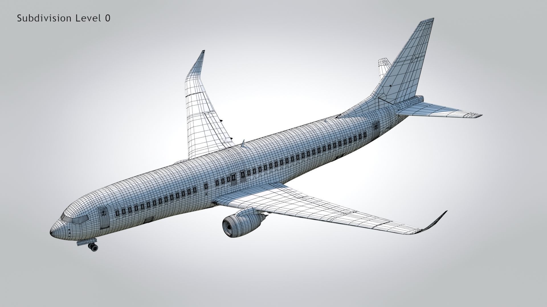 Boeing 737-800 Delta Airlines Low-poly 3D model_24