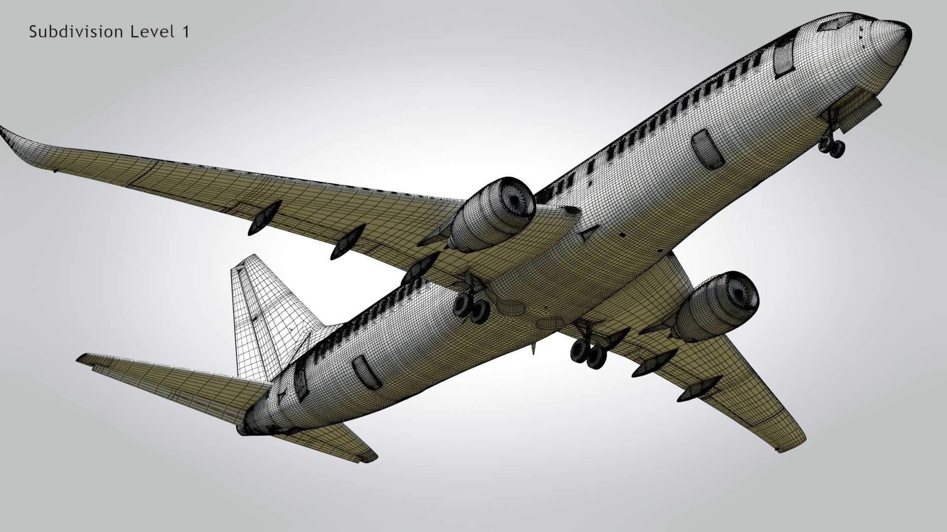 Boeing 737-800 Delta Airlines Low-poly 3D model_27