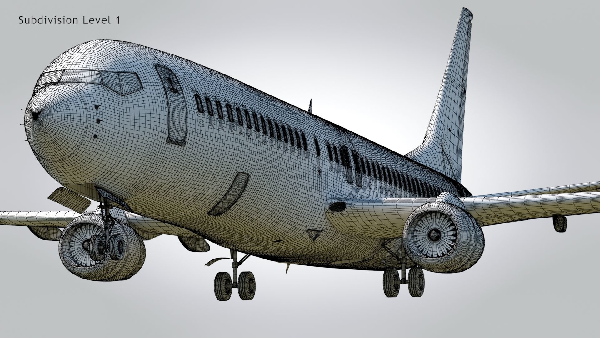 Boeing 737-800 Delta Airlines Low-poly 3D model_31