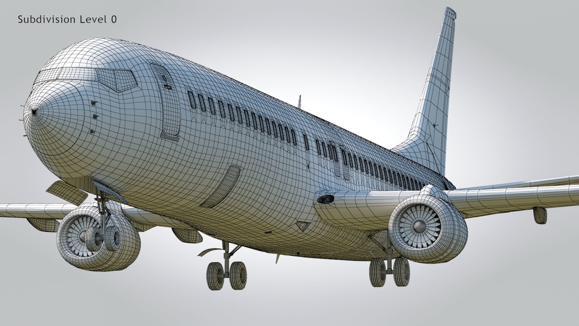 Boeing 737-800 Delta Airlines Low-poly 3D model_30