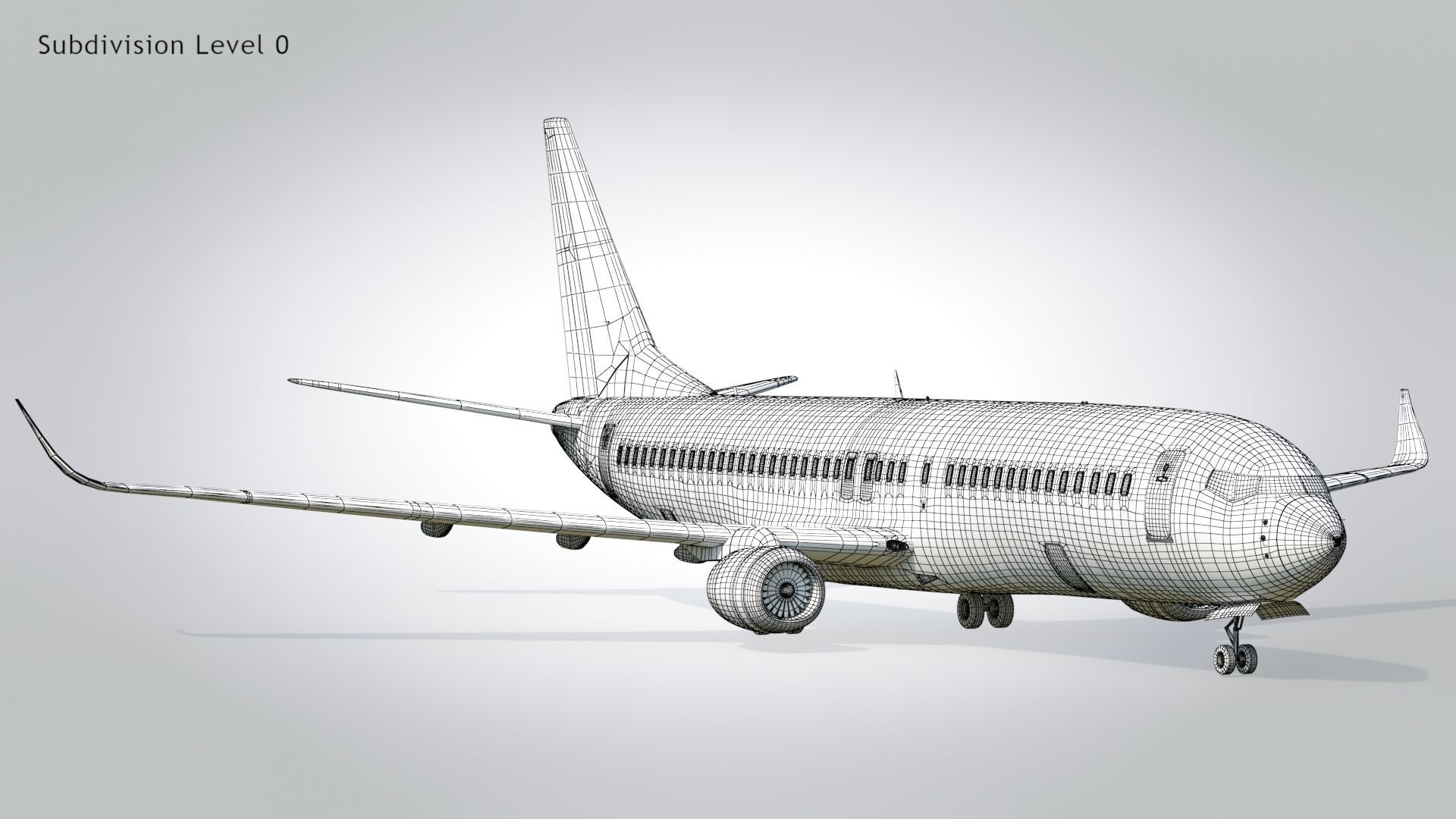 Boeing 737-800 Delta Airlines Low-poly 3D model_14
