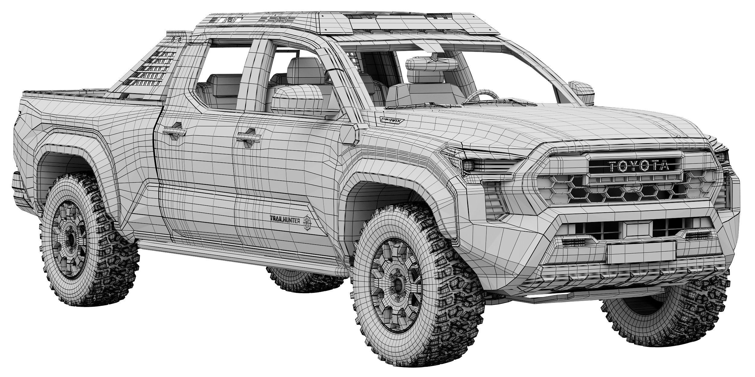 Toyota Tacoma Trailhunter 2024 3D model_14